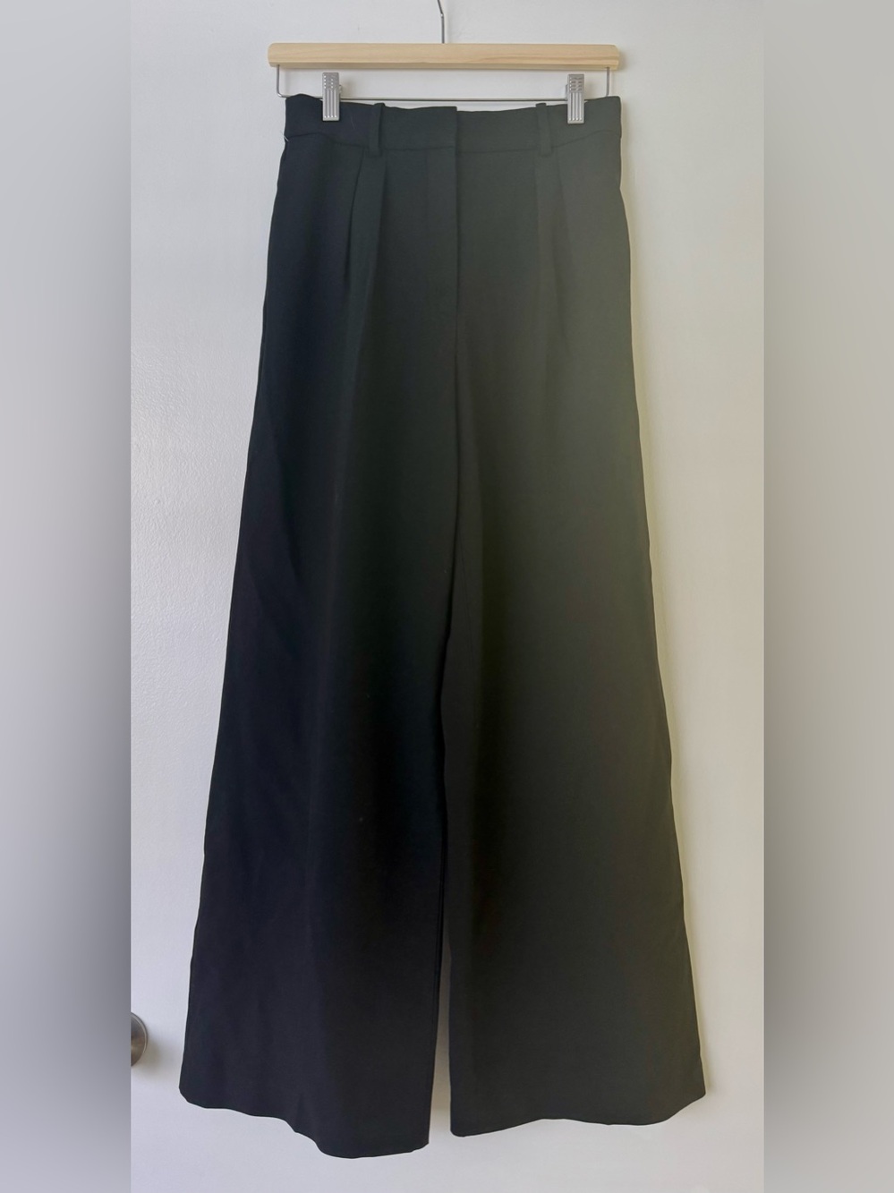 Babaton Black Wide-Leg Trousers